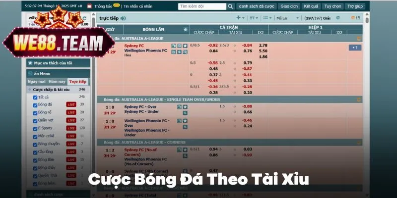 Cược bóng đá theo Over/Under - Tài xỉu