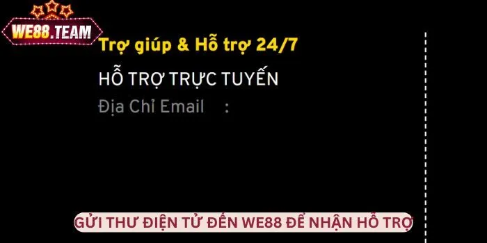 Gửi thư điện tử để nhận hỗ trợ