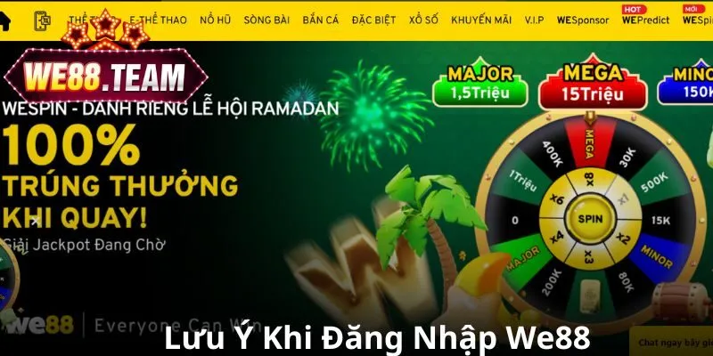 Những lưu ý quan trọng mà tân binh cần nắm khi đăng nhập We88