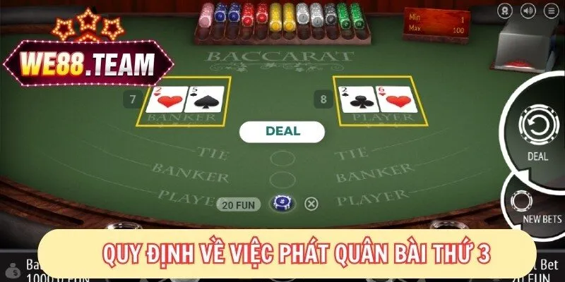 Quy định về việc phát quân bài thứ 3 