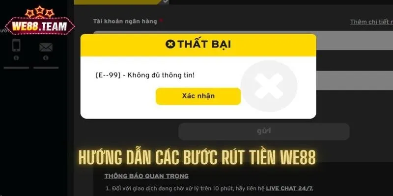 Giao dịch tại We88 cực đơn giản với hướng dẫn chi tiết