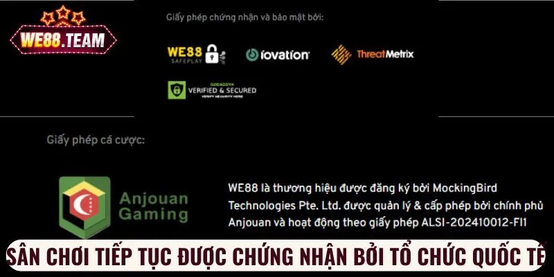 Sân chơi tiếp tục được chứng nhận bởi tổ chức quốc tế