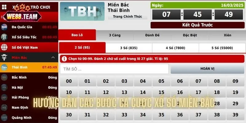 Hướng dẫn các bước cá cược xổ số thu thưởng cực sốc